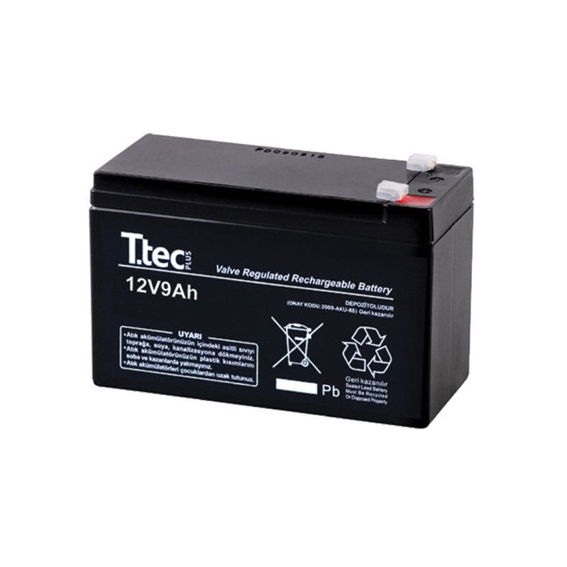TTEC 12V 9Ah Bakımsız Kuru Akü 150x65x90 mm VRLA Akü