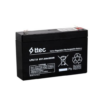 TTEC 6V 7Ah Bakımsız Kuru Akü 151x35x94 mm VRLA Kapalı Tip Akü