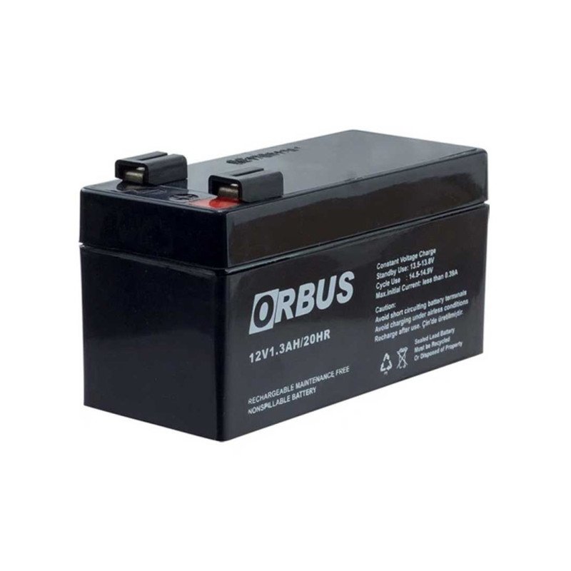 Orbus ORB12-1.3 12V 1.3Ah Kuru Akü Bakımsız Şarjlı Akü