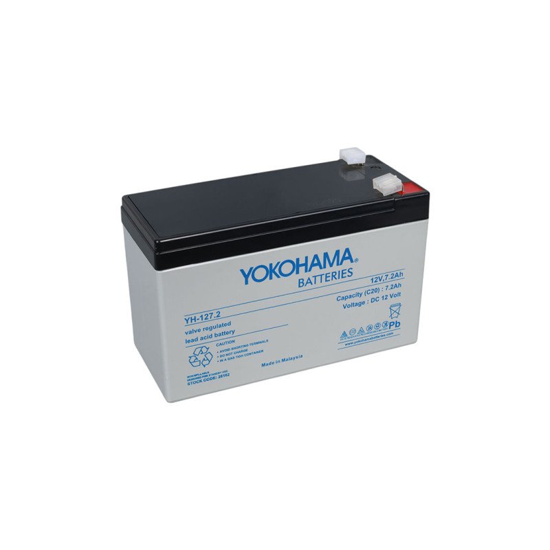 Yokohama YH-127.2 12V 7.2Ah VRLA Kuru Akü UPS Aküsü Valf Korumalı Bakımsız Akü