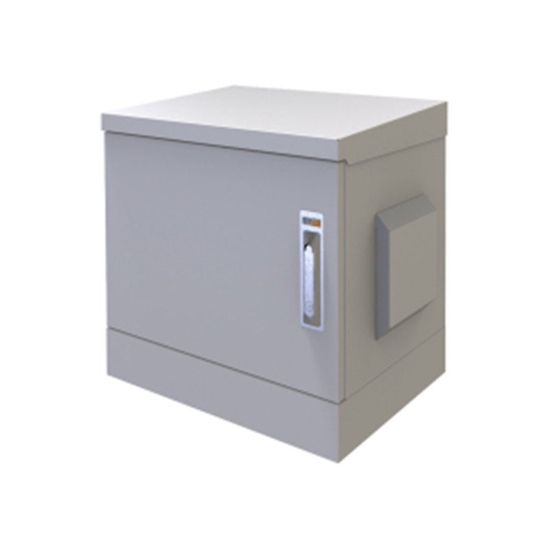 U1099 9U Tek Cidar Dış Ortam Rack Kabinet 600x450mm Beyaz Duvar Tipi Kabin