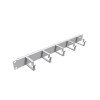U6001 1U 5 Kancalı Metal Kablo Organizatörü Beyaz Rack Kabinet Organizer