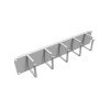 U6003 2U 5 Kancalı Metal Kablo Organizatörü Beyaz Rack Kabinet Organizer