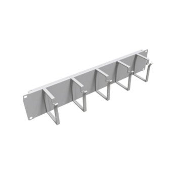 U6003 2U 5 Kancalı Metal Kablo Organizatörü Beyaz Rack Kabinet Organizer