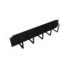 U6004 2U 5 Kancalı Metal Kablo Organizatörü Siyah Rack Kabinet Organizer