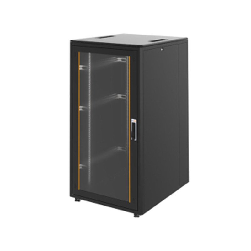 32U Dikili Tip Rack Kabinet 600x800mm Siyah Network ve Server Kabini