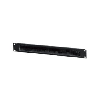U6006 1U Fırçalı Metal Kablo Organizatörü Siyah Rack Kabinet Organizer