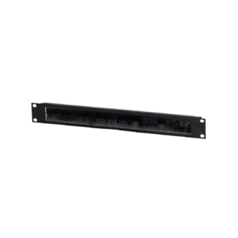 U6006 1U Fırçalı Metal Kablo Organizatörü Siyah Rack Kabinet Organizer