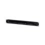 U6006 1U Fırçalı Metal Kablo Organizatörü Siyah Rack Kabinet Organizer