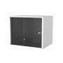 U1103 9U Duvar Tipi Rack Kabinet 600x450mm Demonte Beyaz Network Kabini