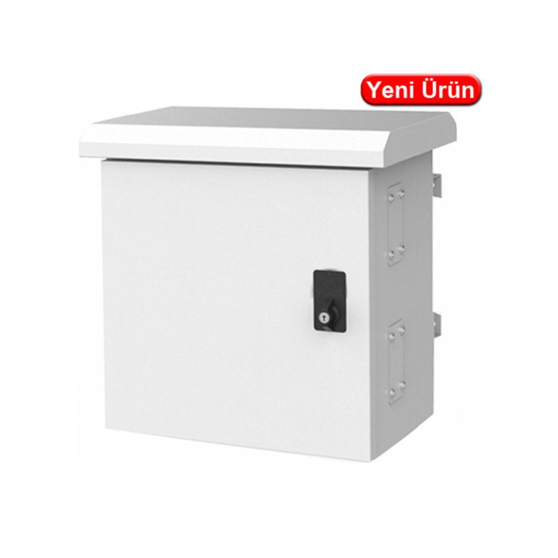 U1609 Çift Cidar Mini MOBESE Kabini 500x500x325mm Termostatlı Fan ve Direk Kelepçesi Dahil