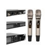 MagicVoice MV-21633 UHF PLL Kablosuz Telsiz Mikrofon Sistemi 2 El Mikrofonlu 200 Kanal