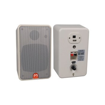MagicVoice MV-21 10W Hat Trafolu Sütun Hoparlör 2'li Takım Beyaz Komütatörlü