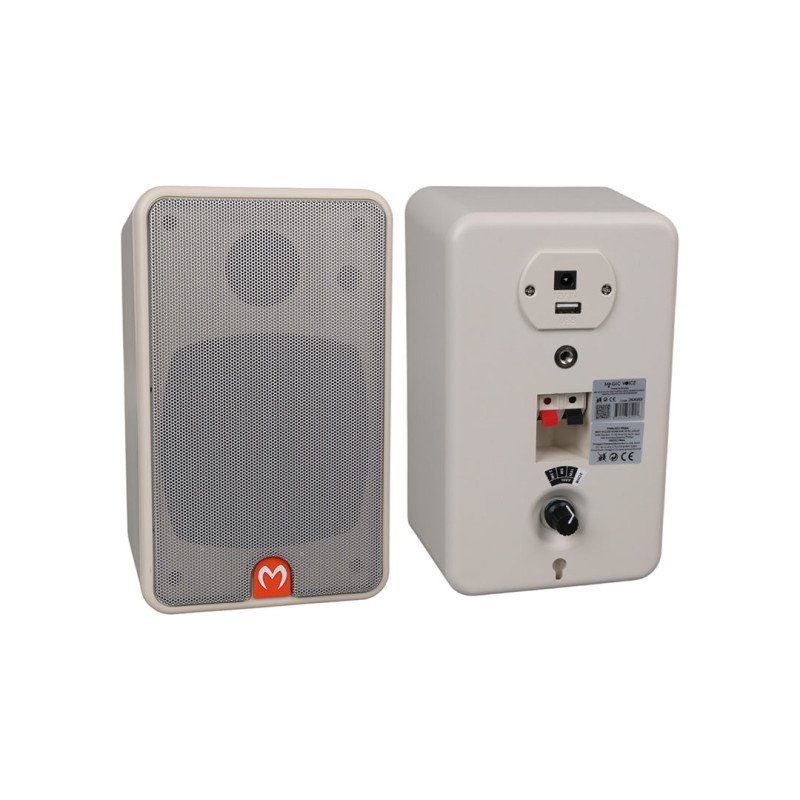 MagicVoice MV-21 10W Hat Trafolu Sütun Hoparlör 2'li Takım Beyaz Komütatörlü