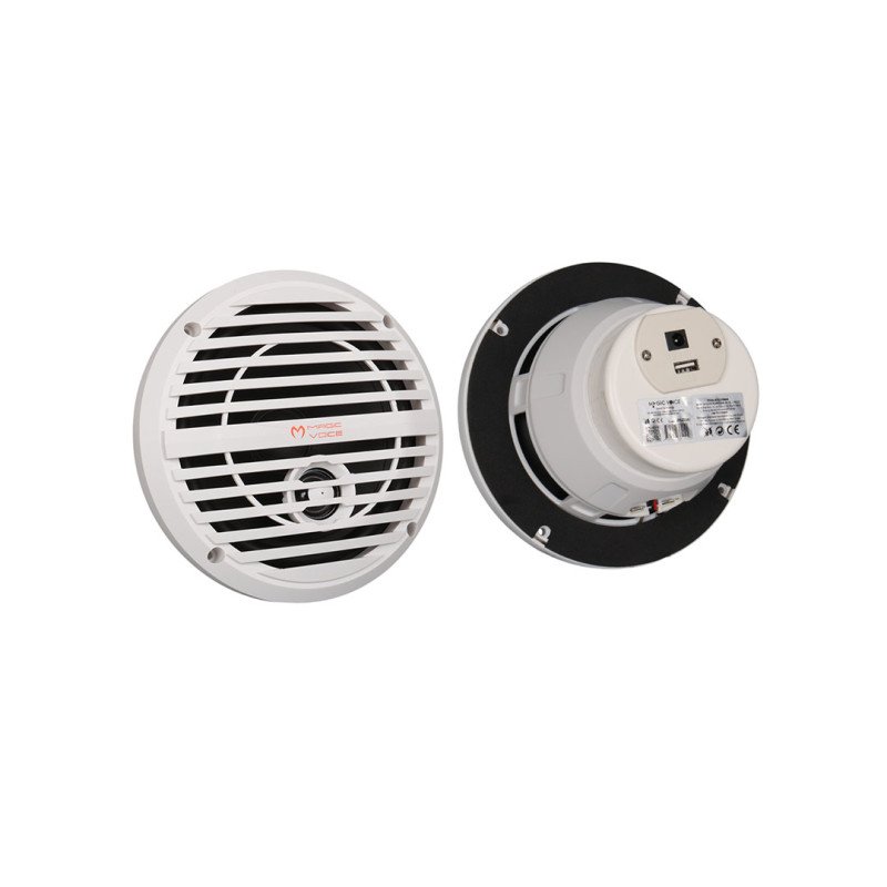 MagicVoice 65-2BQ5S 6.5 İnç 60W Marine Horn Hoparlör USB'li Beyaz Alçıpan Tipi