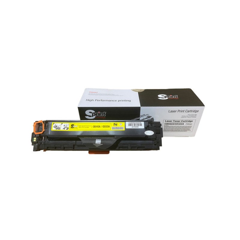 S Print CB542A CE322A CRG-716 Sarı Yellow Muadil Toner 1800 Sayfa HP 125A 128A ve Canon Yazıcı Uyumlu