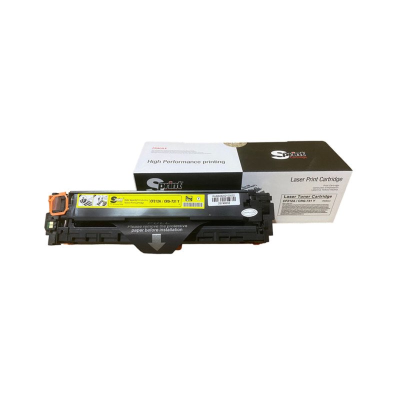 S Print CF212A 131A CRG-731 Sarı Yellow Muadil Toner 1800 Sayfa HP ve Canon Yazıcı Uyumlu