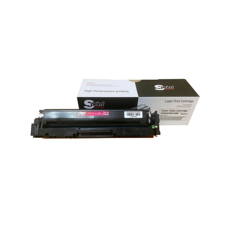S Print CF403A 201A CRG-045 Magenta Kırmızı Muadil Toner 1400 Sayfa HP ve Canon Yazıcı Uyumlu