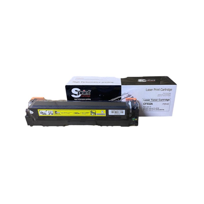 S Print CF532A 205A Sarı Yellow Muadil Toner 900 Sayfa HP Color LaserJet Pro M154 M180n M181fw Uyumlu