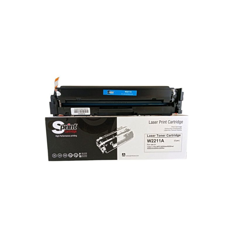 S Print W2211A 207A Cyan Mavi Çipli Muadil Toner 1250 Sayfa HP Color LaserJet Pro M255 M282 M283 Uyumlu