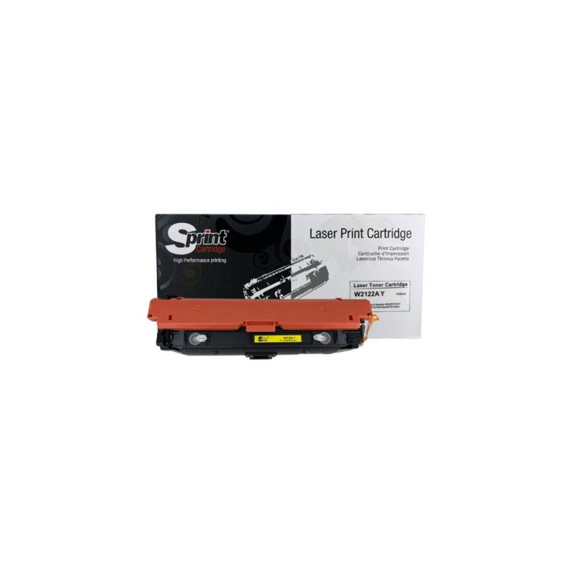 S Print W2122A 212A Sarı Yellow Muadil Toner 4500 Sayfa HP Color LaserJet Enterprise M554 M555 M578 Uyumlu