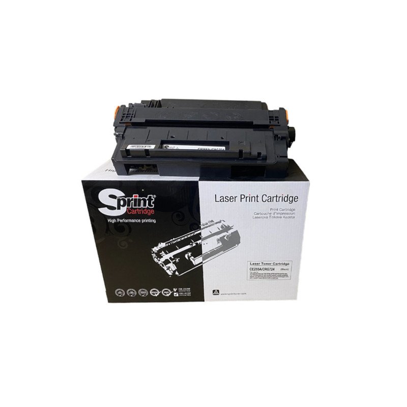 S Print CE255A CRG-724 Siyah Muadil Toner 6000 Sayfa HP LaserJet P3015 M521 M525 Canon LBP6750dn Uyumlu