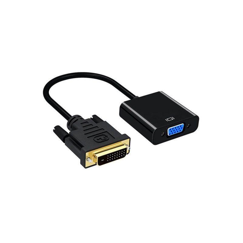Powermaster PM-18636 DVI-D 24+1 Erkek to VGA Dişi Dönüştürücü Adaptör Kablo Full HD