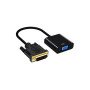 Powermaster PM-18636 DVI-D 24+1 Erkek to VGA Dişi Dönüştürücü Adaptör Kablo Full HD