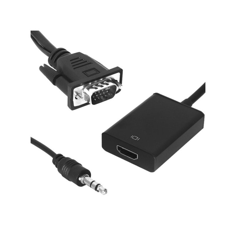 Powermaster PM-18637 VGA Erkek to HDMI Dişi Ses Girişli Full HD 1080P Dönüştürücü Kablo