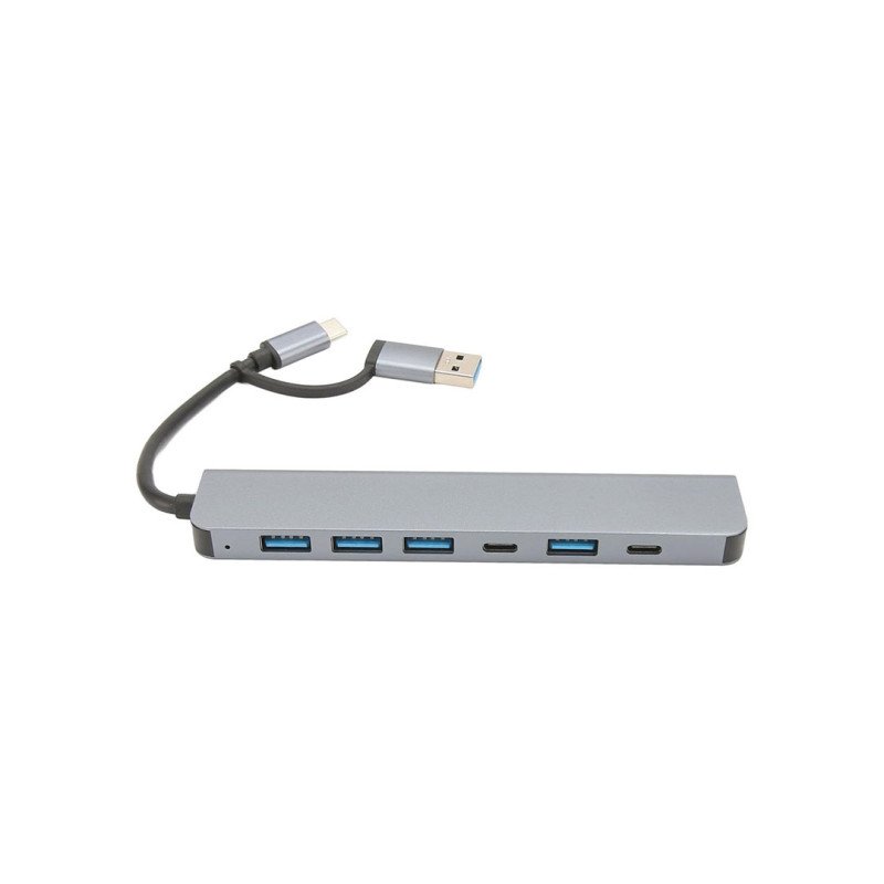 Powermaster Type-C 7in1 USB 3.0 Hub 5 USB 3.0 ve 2 USB-C Çoklayıcı Adaptör