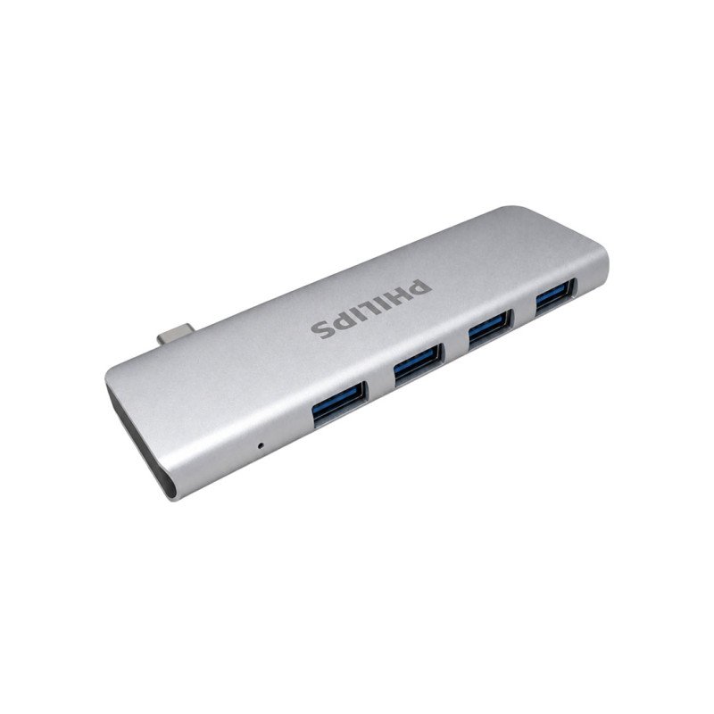 Philips SWR1604P/93 USB-C to 4 Port USB 3.0 Ultra İnce Alüminyum Hub Çoklayıcı
