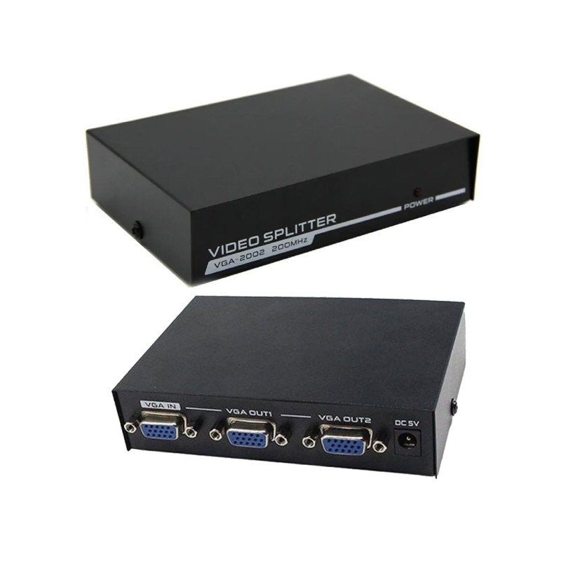 Powermaster VGA-2002 2 Port 200MHz VGA Splitter Çoklayıcı 1 Giriş 2 Çıkış
