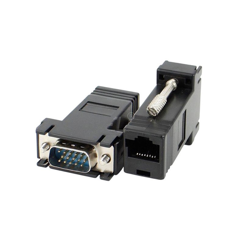 Powermaster PM-6859 VGA to RJ45 CAT5 CAT6 CAT7 Extender Uzatıcı 2'li Paket