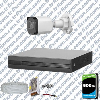 Dahua Full HD 1 Kameralı Güvenlik Kamerası + 500GB HDD
