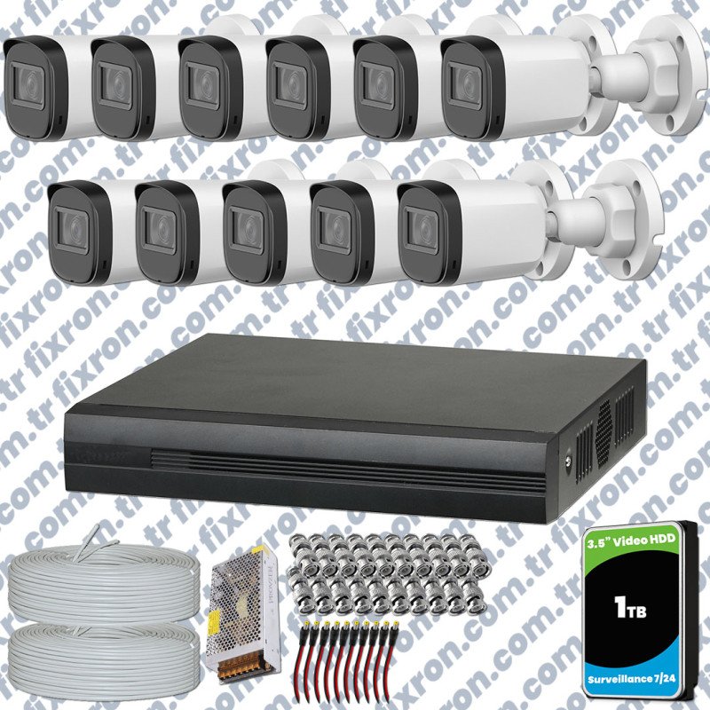 Dahua Full HD 11 Kameralı Güvenlik Kamerası + 1TB HDD