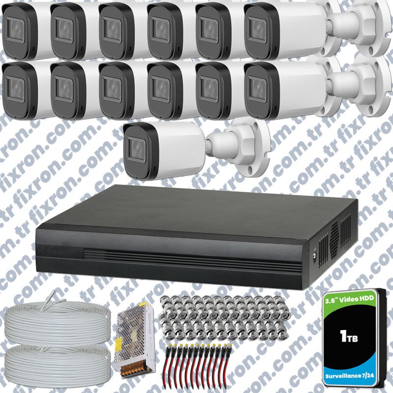 Dahua Full HD 13 Kameralı Güvenlik Kamerası + 1TB HDD