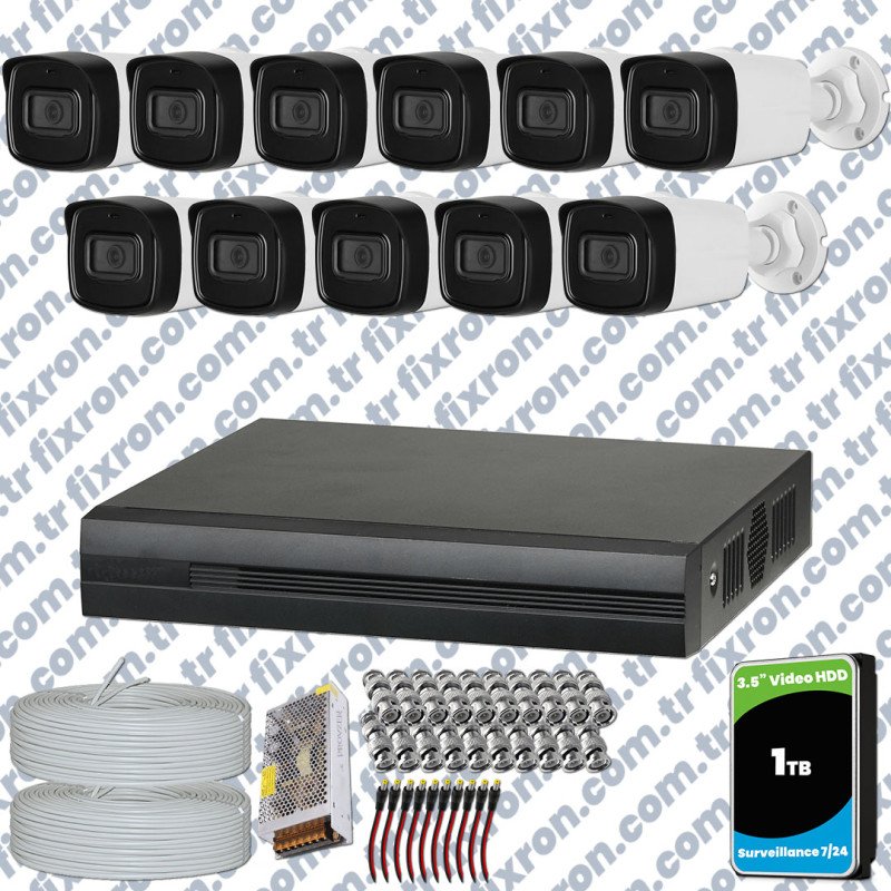 Dahua 11 Kameralı Full HD 40 Metre Gece Görüşlü Güvenlik Kamerası