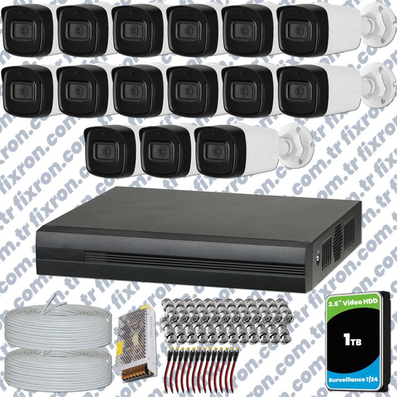 Dahua 15 Kameralı Full HD 40 Metre Gece Görüşlü Güvenlik Kamerası