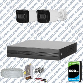 Dahua 2 Kameralı Full HD 40 Metre Gece Görüşlü Güvenlik Kamerası