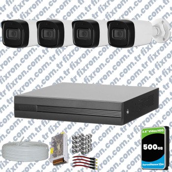 Dahua 4 Kameralı Full HD 40 Metre Gece Görüşlü Güvenlik Kamerası