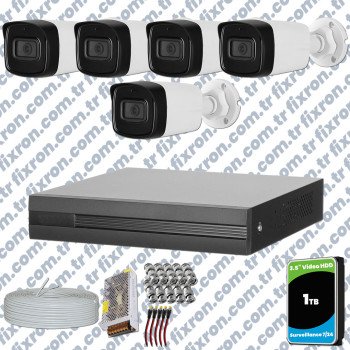 Dahua 5 Kameralı Full HD 40 Metre Gece Görüşlü Güvenlik Kamerası