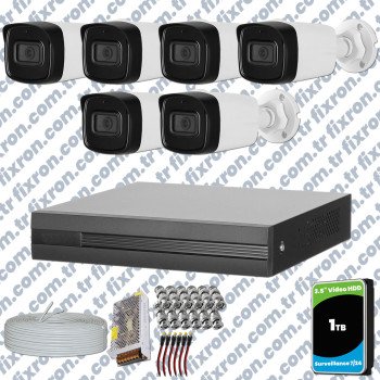 Dahua 6 Kameralı Full HD 40 Metre Gece Görüşlü Güvenlik Kamerası