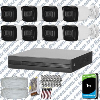 Dahua 8 Kameralı Full HD 40 Metre Gece Görüşlü Güvenlik Kamerası