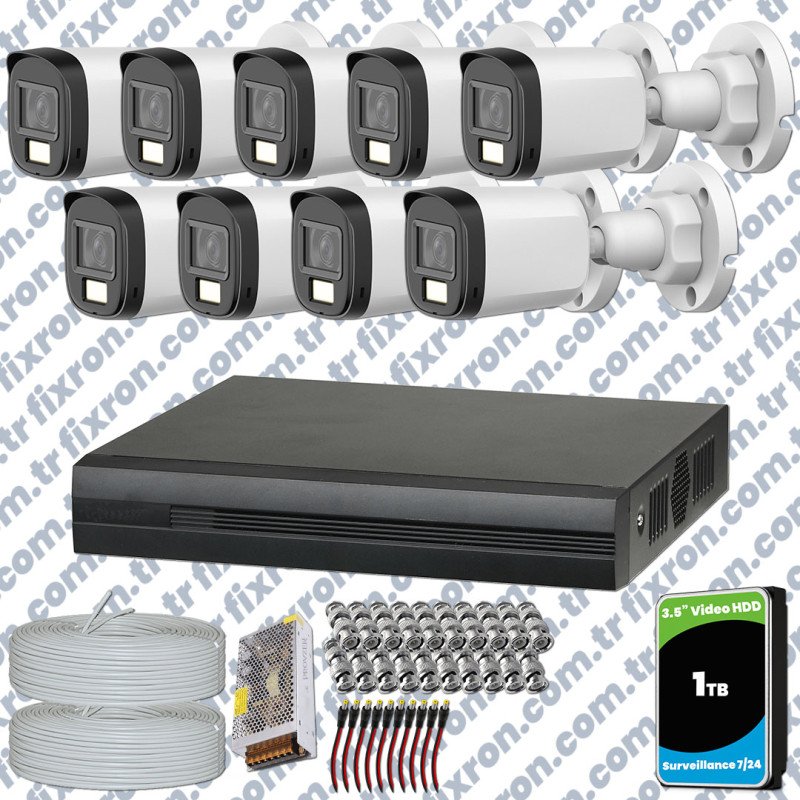 Dahua 11 Kameralı Full HD Fullcolor Mikrofonlu Güvenlik Kamerası