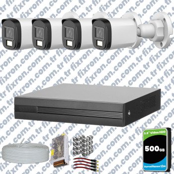 Dahua 4 Kameralı Full HD Fullcolor Mikrofonlu Güvenlik Kamerası