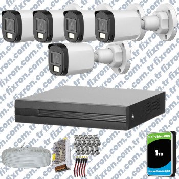 Dahua 5 Kameralı Full HD Fullcolor Mikrofonlu Güvenlik Kamerası