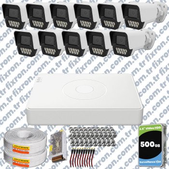 Phoenix Hikvision 11’li Full HD Güvenlik Kamerası Seti Renkli Gece Görüşlü, Olay Anında Bildirim