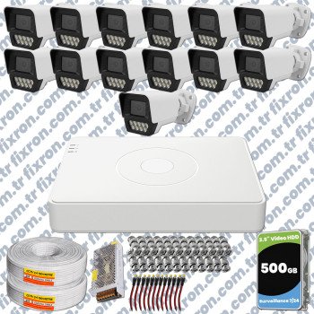 Phoenix Hikvision 13’lü Full HD Güvenlik Kamerası Seti Renkli Gece Görüşlü, Olay Anında Bildirim