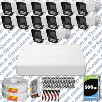 Phoenix Hikvision 14’lü Full HD Güvenlik Kamerası Seti Renkli Gece Görüşlü, Olay Anında Bildirim