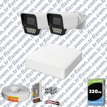 Phoenix Hikvision 2’li Full HD Güvenlik Kamerası Seti Renkli Gece Görüşlü, Olay Anında Bildirim